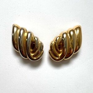 Vintage 1980s Givenchy Gold Clip On Earrings